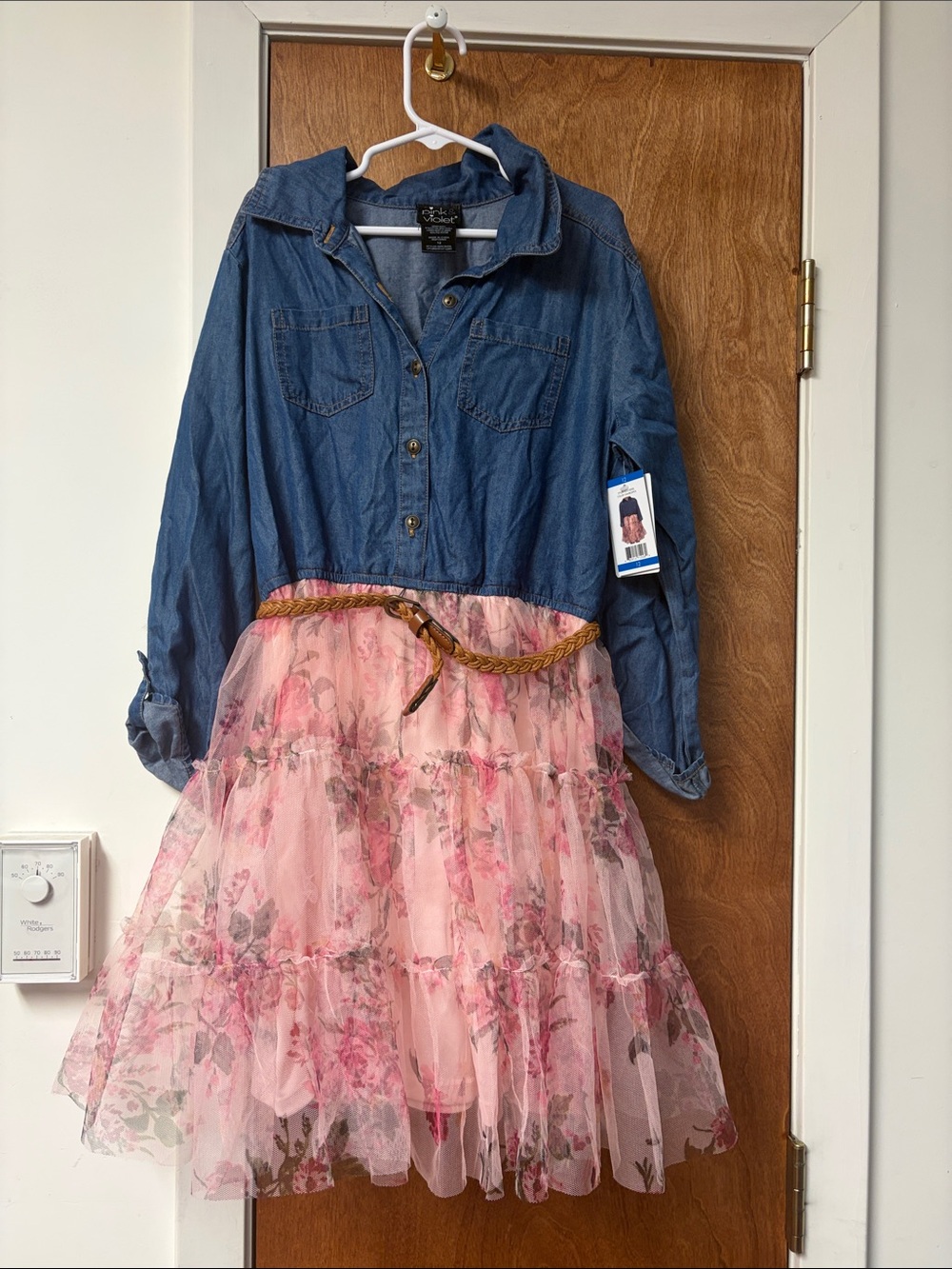 Pink & violet girls size 12 dress